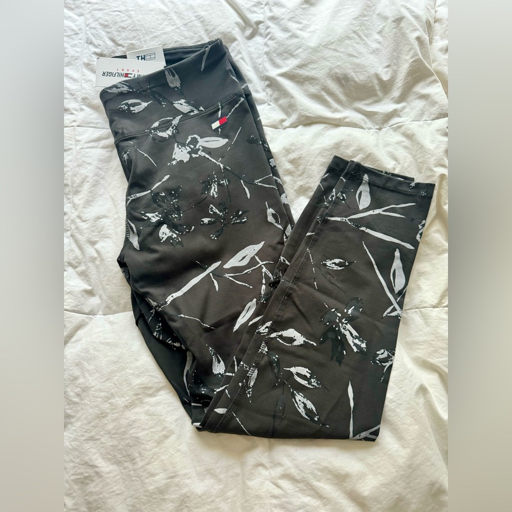 NWT Tommy Hilfiger Full-Length High Rise Jersey Leggings, Size L